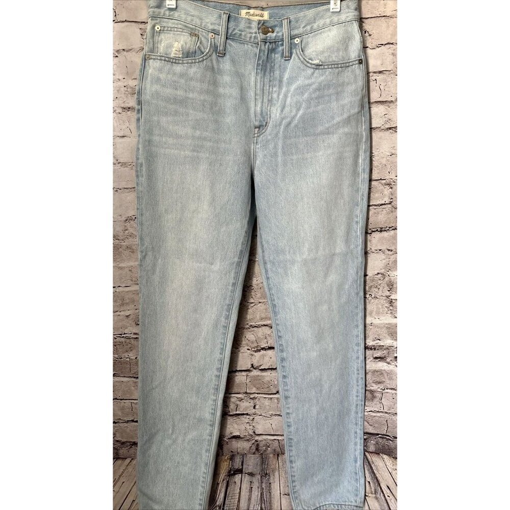 Madewell Light Wash Full Length Classic Straight Blue Jeans High‎ Rise Womens 29